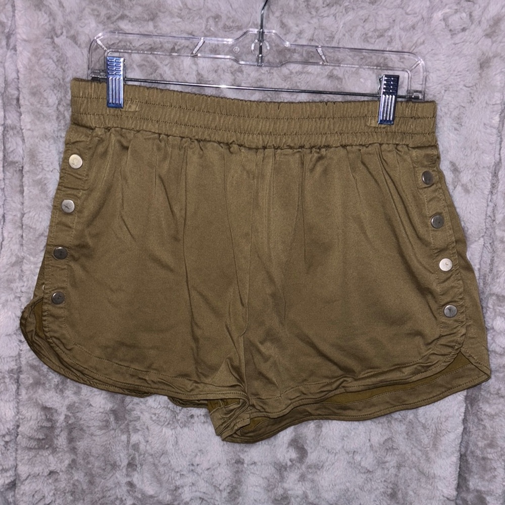 Fashion Nova Green Athletic Shorts with Elastic Waistband